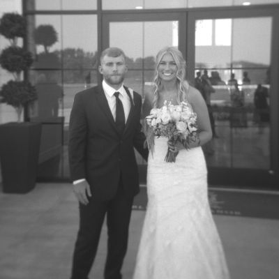 Granddaughter and her new husband — Kentmere Pan 200, Holga