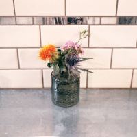 Flowers at the diner by thinbegin