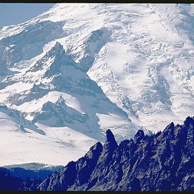 Mount Rainier behind Barrier Ridge
