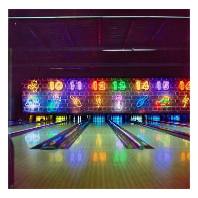 Paradise Lanes — CineStill 800T, Rolleiflex 2.8E