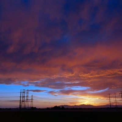 Powerline sunset