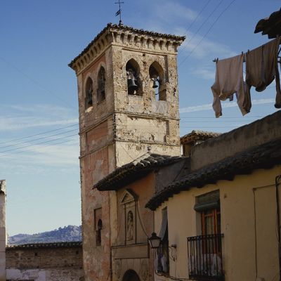 Toledo Clock Tower with the Requisite Clothes Out to Dry